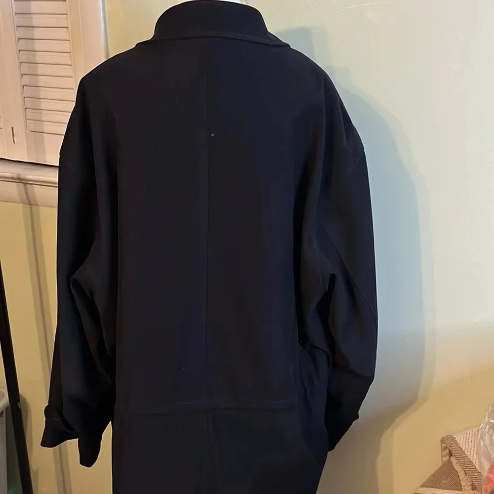Sanyo Weather Wear Carol Cohen fully lined heavy microsuede button down coat